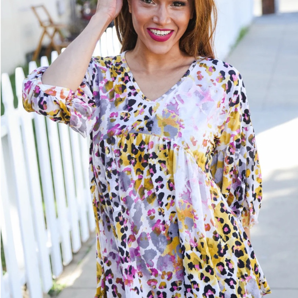 NWT HAPTICS MULTI ANIMAL PRINT DESIGN TOP